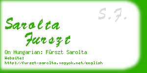 sarolta furszt business card