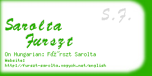 sarolta furszt business card